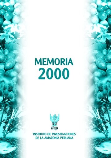 Ver memoria completa año 2000 - Instituto de Investigaciones de la ...
