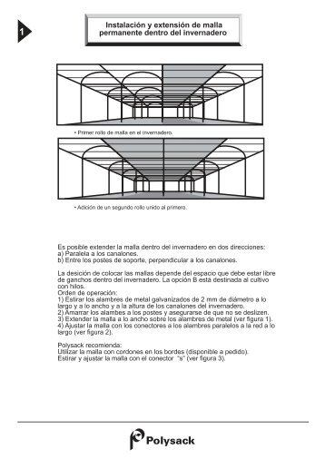 Instalación y extensión de malla permanente dentro del ... - Polysack