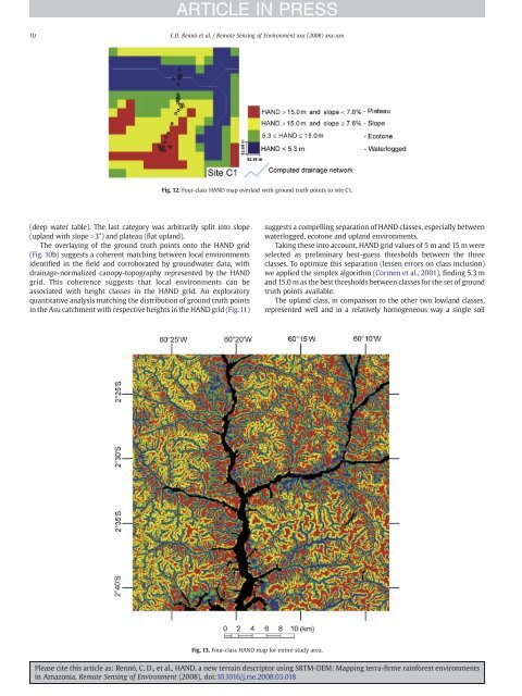 HAND, a new terrain descriptor using SRTM-DEM - DPI - Inpe