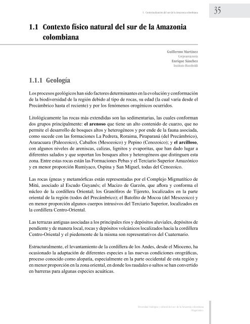 Diversidad biológica y cultural del sur de la Amazonia colombiana ...