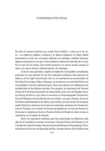 Los santuarios, aspectos de la religiosidad popular en Jalisco