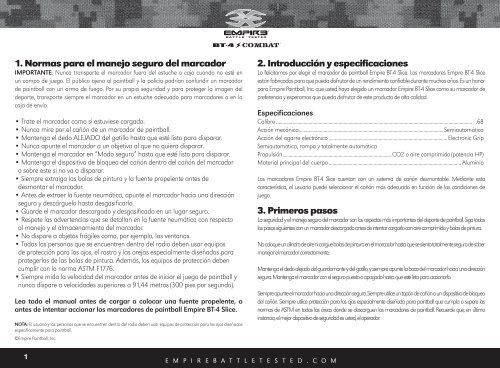 MANUAL DE PROPIETARIO - Paintball Solutions