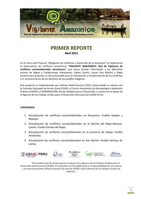 primer reporte - Vigilante Amazónico