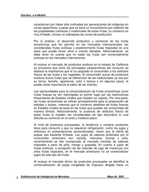 Estudio de Mercado Frutas Amazónicas en el Estado de California ...