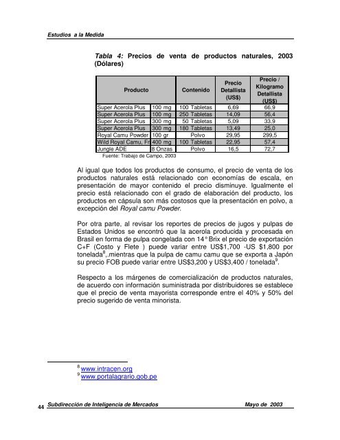 Estudio de Mercado Frutas Amazónicas en el Estado de California ...