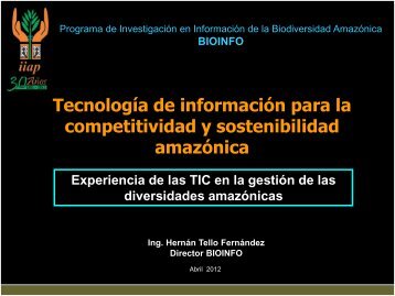 Diapositiva 1 - Instituto de Investigaciones de la Amazonía Peruana