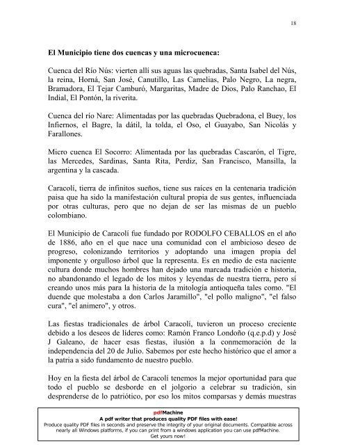 PLAN DE DESARROLLO CULTURAL (2007-2020 ... - Caracolí