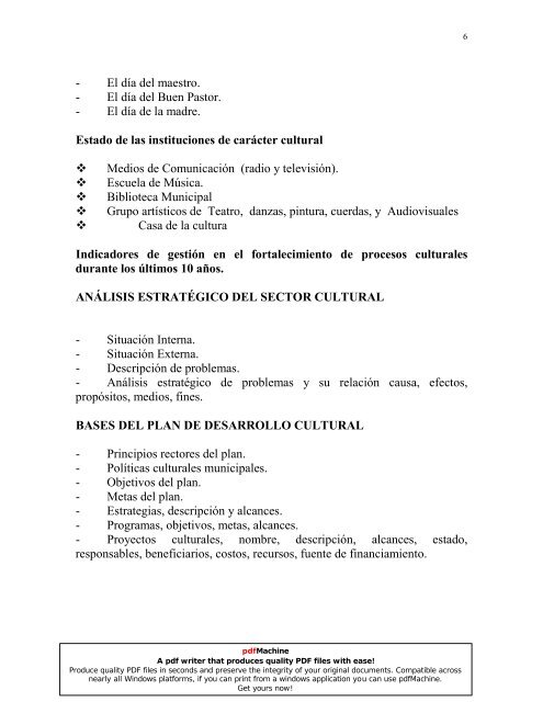 PLAN DE DESARROLLO CULTURAL (2007-2020 ... - Caracolí