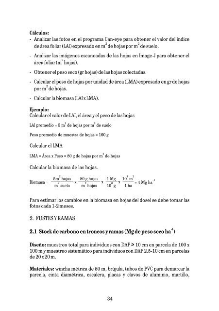 Manual para el monitoreo del ciclo de carbono en bosques ... - Rainfor