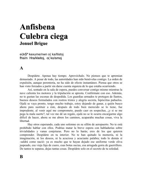 Anfisbena Culebra ciega