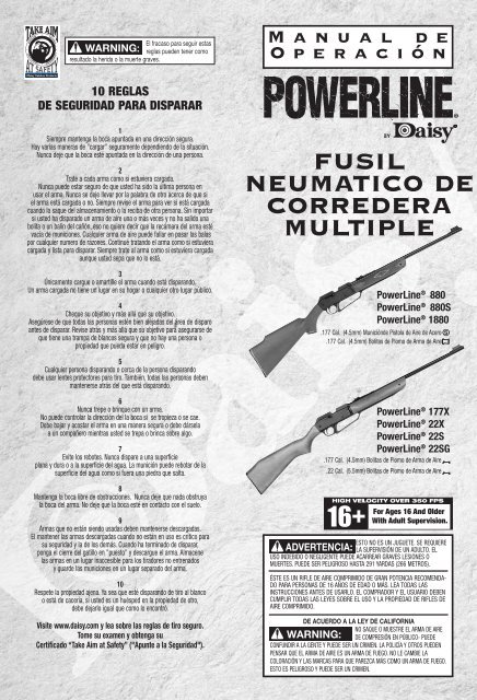 fusil neumatico de corredera multiple - Daisy Outdoor Products