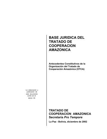 base juridica del tratado de cooperacion amazonica - OTCA