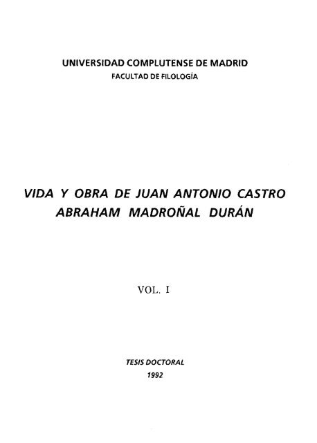 y obra de juan antonio abraham madroñal durán Biblioteca y obra de juan antonio abraham madroñal durán Biblioteca