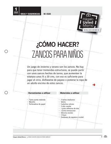 ¿cómo hacer zancos para niños - Hágalo Usted Mismo