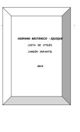 Lista de materiales JARDIN 2013 - Colegio Hispano Británico