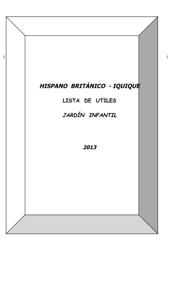 Lista de materiales JARDIN 2013 - Colegio Hispano Británico