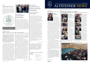 ALTSTEINER NEWS* - Altsteiner Verein