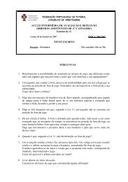 Teste FPF - Árbitros Assistentes 2ª Categoria - Apaf