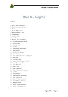 Regras Bola-8 - Federação Portuguesa de Bilhar