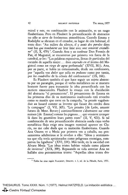 La imitación estilística de «Madame Bovary» (1857) en «La ...