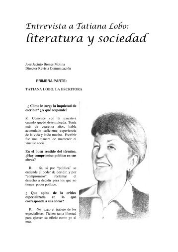 Entrevista a Tatiana Lobo: literatura y sociedad. - TEC