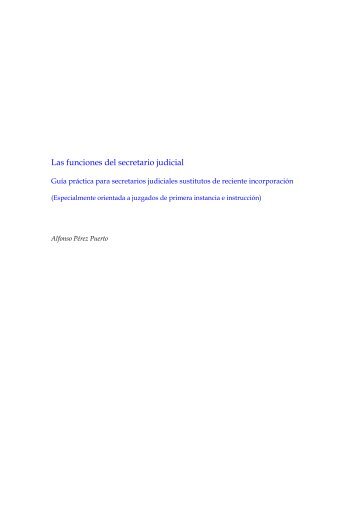 Libro FUNCIONES DEL SECRETARIO JUDICIAL - CSI-CSIF Sector ...