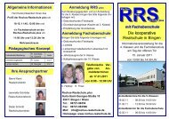 Programmflyer - Rochus Realschule plus