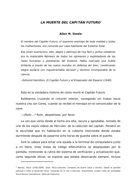 La Muerte del Capitn Futuro - Free - Capitaine Flam