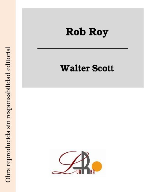 Rob Roy Walter Scott - Ataun