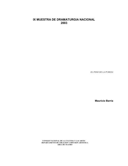 Descargar (PDF) - XV Muestra de Dramaturgia Nacional