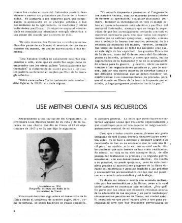 LISE MEITNER CUENTA SUS RECUERDOS - IAEA