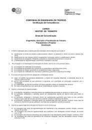 1 COMPANHIA DE ENGENHARIA DE TRÁFEGO Certificação ... - Caip