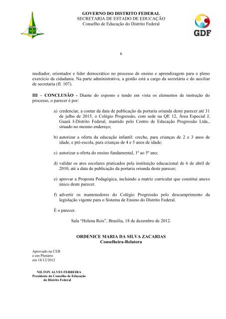 GOVERNO DO DISTRITO FEDERAL SECRETARIA DE ESTADO DE ...