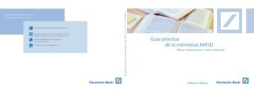 Guía práctica de la normativa MiFID - Deutsche Bank