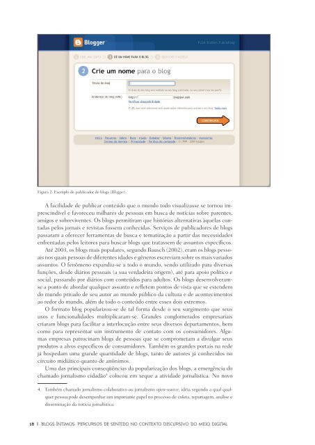 Blogs íntimos: percursos no contexto discursivo do meio - ECA-USP