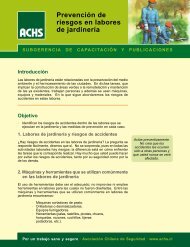 Prevención de riesgos en labores de jardinería - ACHS