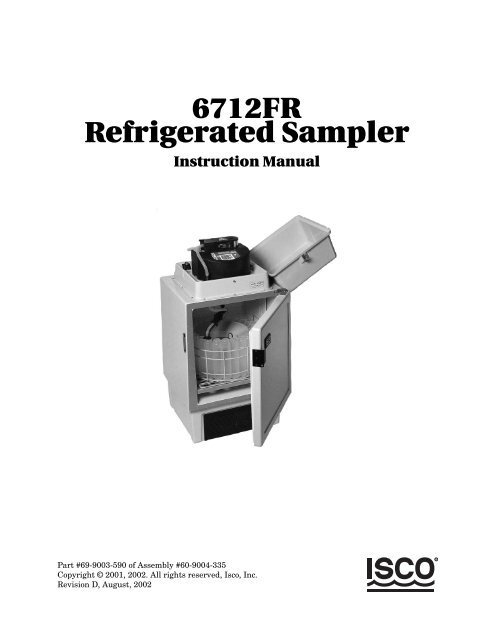 6712FR Refrigerated Sampler - Equipco