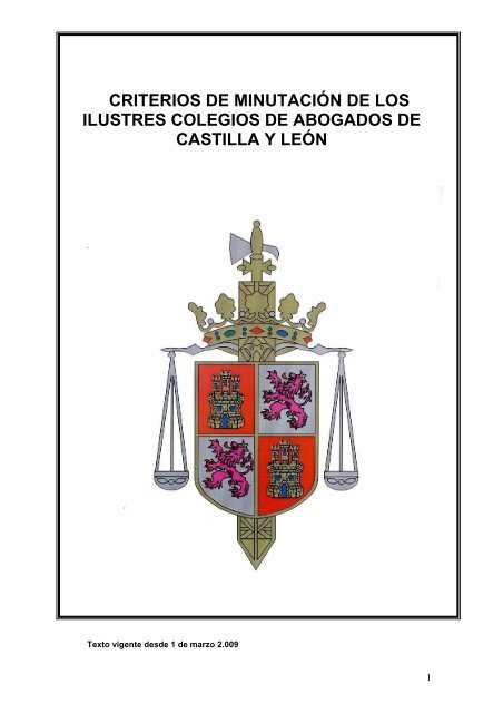 Criterios de Minutación - Ilustre Colegio de Abogados de Soria