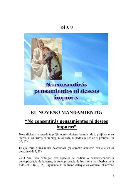 DÍA 9 EL NOVENO MANDAMIENTO: “No ... - Catholicos Online