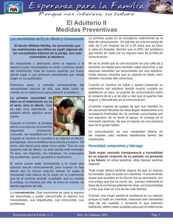 El Adulterio II Medidas Preventivas - Esperanza para la Familia