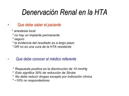 Ablación por radiofrecuencia de arteria renal en la - CACI