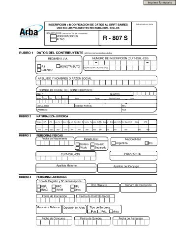 Logo+texto - R-807S - Arba | Agencia de Recaudación de la ...