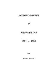 interrogantes y respuestas 1301-1350 - Bill H. Reeves enseña