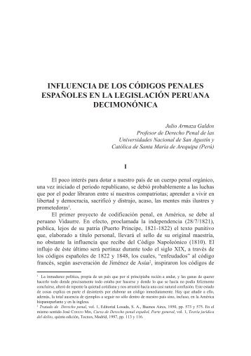 Influencia de los códigos penales españoles en la - AIDP España