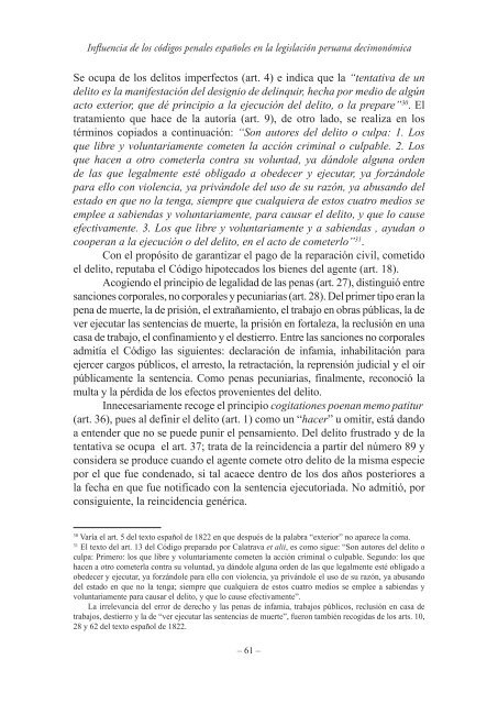 Influencia de los códigos penales españoles en la - AIDP España