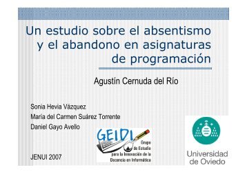 Un estudio sobre el absentismo y el abandono en ... - JENUI 2007