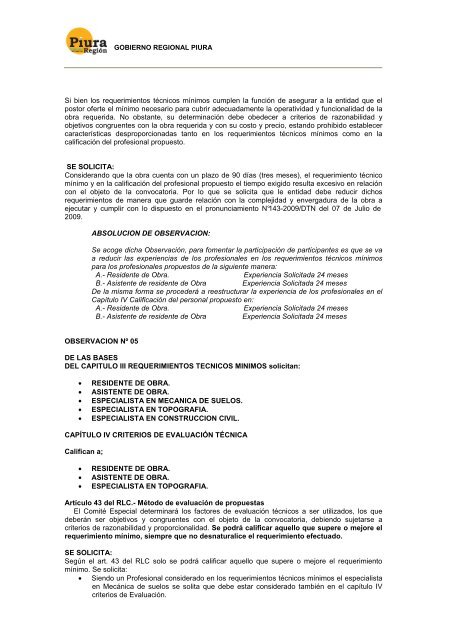 acta de absolucion de consultas y observaciones adp 009 ... - seace