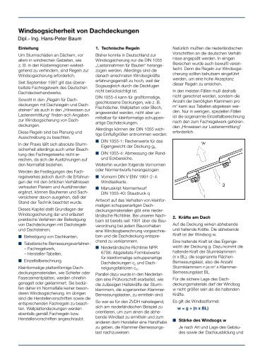 Windsogsicherheit von Dachdeckungen - Deutsches Dach-Zentrum