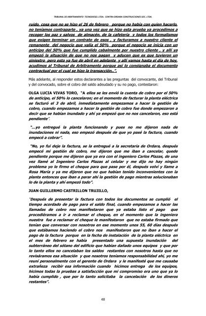 Tecnodiesel Ltda. Vs. Ordara Construcciones Ltda. - Cámara de ...