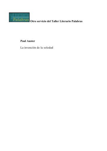 Paul Auster - Taller Literario